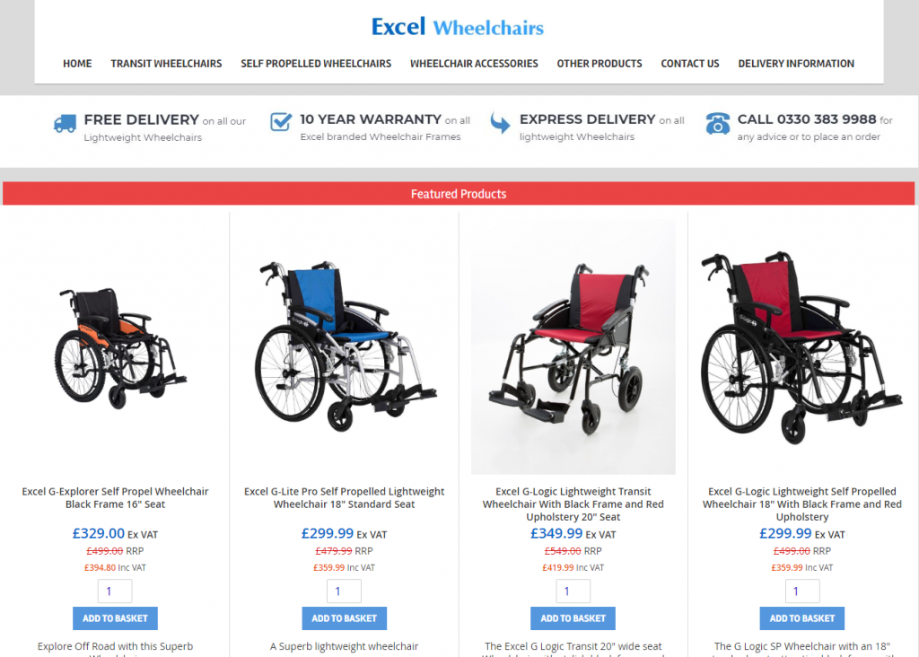 Excel Wheelchairs New